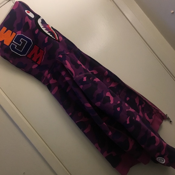 Bape Jackets & Blazers - Purple bape zip up hoodie